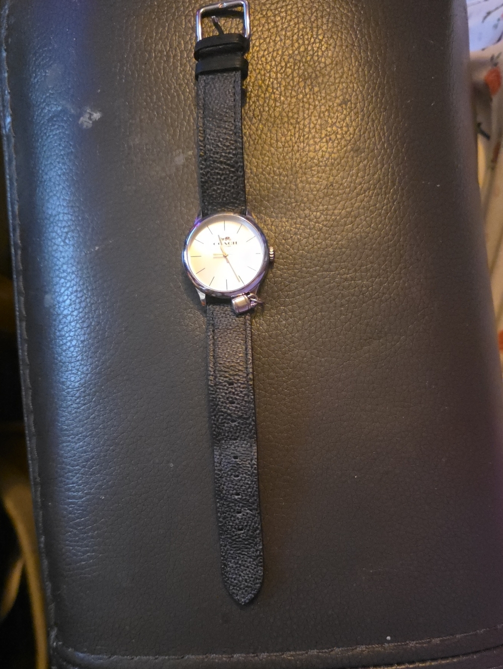 Women's Black Leather Strap Watch - COACH